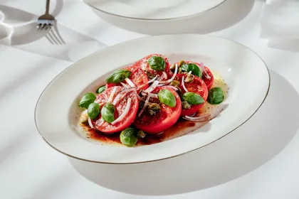 Dish at La Famiglia restaurant, high key light. Food photography in Dubai by Artur Begel