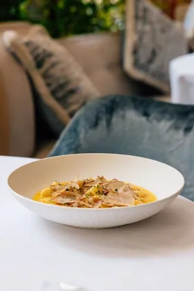 Dish at GAIA, hard flash light. Food photography in Dubai by Artur Begel