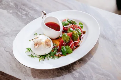 Dish at La Famiglia restaurant, high key light. Food photography in Dubai by Artur Begel