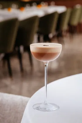 Drink at La Famiglia restaurant, editorial light. Food photography in Dubai by Artur Begel