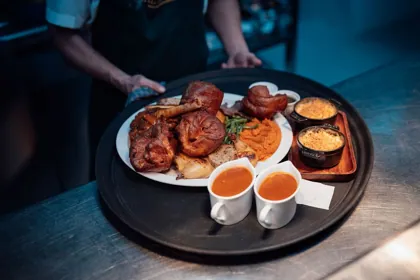 Dish at The Spaniel, low key light. Food photography in Dubai by Artur Begel