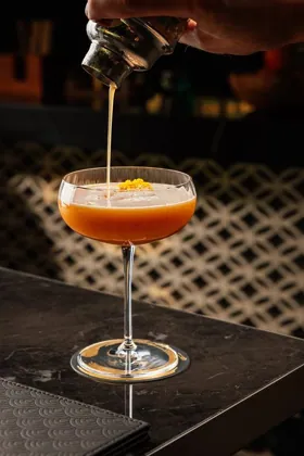 Drink at Attiko, low key light. Food photography in Dubai by Artur Begel