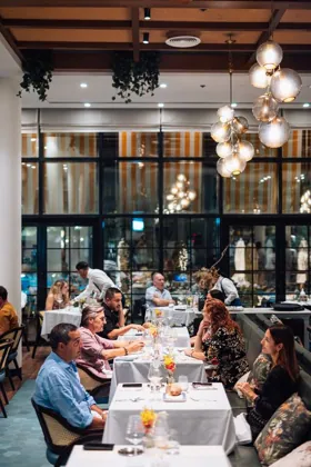 Interior of Isola, editorial light. Food photography in Dubai by Artur Begel