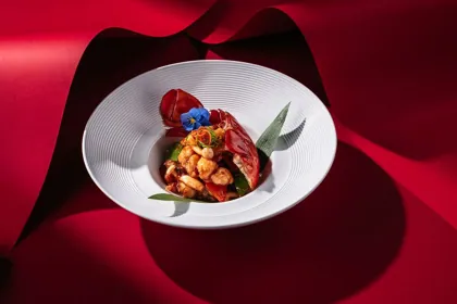 Dish at Moli, hard flash light. Food photography in Dubai by Artur Begel