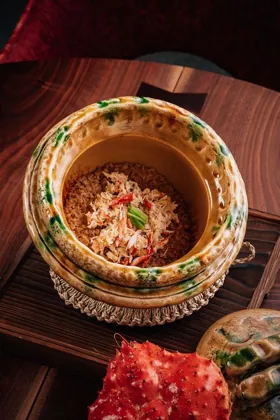 Dish at Kigo, low key light. Food photography in Dubai by Artur Begel