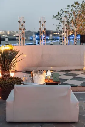 Interior of Sirene by Gaia, editorial light. Food photography in Dubai by Artur Begel