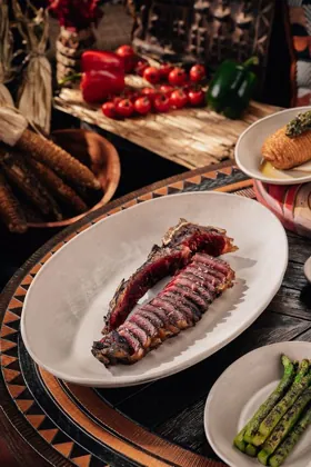 Dish at INA, editorial light. Food photography in Dubai by Artur Begel