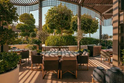 Interior of HANU, editorial light. Food photography in Dubai by Artur Begel