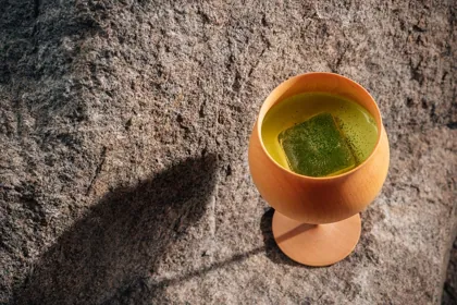 Drink at Kigo, editorial light. Food photography in Dubai by Artur Begel