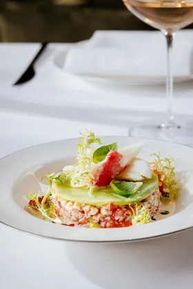 Dish at La Famiglia restaurant, hard flash light. Food photography in Dubai by Artur Begel