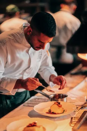Dish at Chic Nonna, editorial light. Food photography in Dubai by Artur Begel