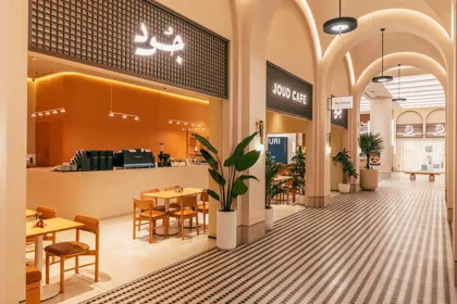 Interior of Joud Coffee, editorial light. Food photography in Dubai by Artur Begel