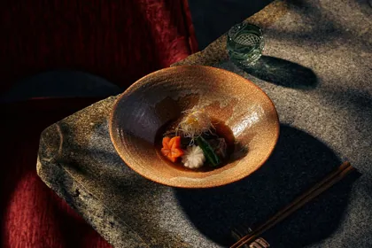 Dish at Kigo, low key light. Food photography in Dubai by Artur Begel