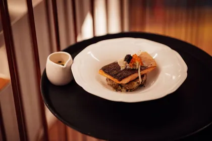 Dish at The Spaniel, hard flash light. Food photography in Dubai by Artur Begel