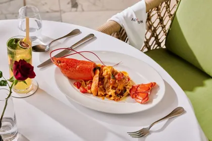 Dish at Novikov, editorial light. Food photography in Dubai by Artur Begel