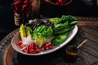 Dish at INA, low key light. Food photography in Dubai by Artur Begel