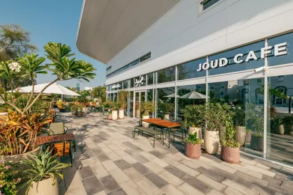 Interior of Joud Coffee, editorial light. Food photography in Dubai by Artur Begel