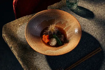 Dish at Kigo, low key light. Food photography in Dubai by Artur Begel