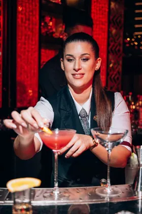 Drink at Shanghai Me, low key light. Food photography in Dubai by Artur Begel