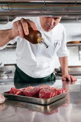 Dish at GAIA, hard flash light. Food photography in Dubai by Artur Begel