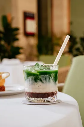 Drink at Novikov, editorial light. Food photography in Dubai by Artur Begel