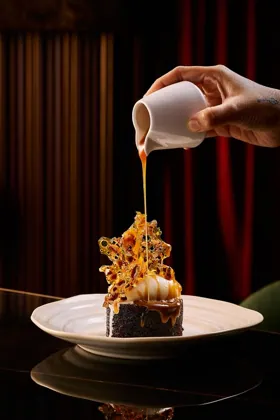 Dish at Kapitol, low key light. Food photography in Dubai by Artur Begel
