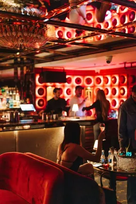 Interior of NYX, low key light. Food photography in Dubai by Artur Begel