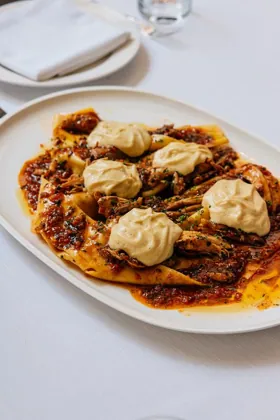 Dish at GAIA, hard flash light. Food photography in Dubai by Artur Begel