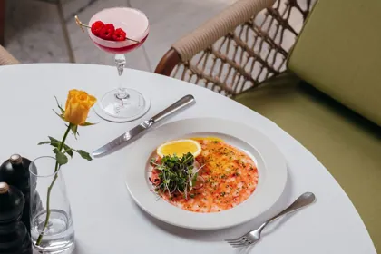 Drink at Novikov, editorial light. Food photography in Dubai by Artur Begel