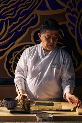 Dish at Kigo, low key light. Food photography in Dubai by Artur Begel