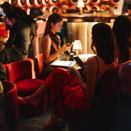 Interior of GAIA, low key light. Food photography in Dubai by Artur Begel