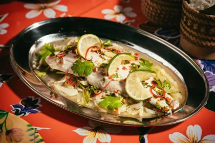 Dish at SipSong, hard flash light. Food photography in Dubai by Artur Begel