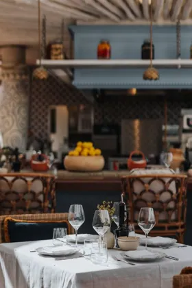 Interior of Sirene by Gaia, editorial light. Food photography in Dubai by Artur Begel
