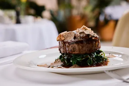Dish at Novikov, hard flash light. Food photography in Dubai by Artur Begel