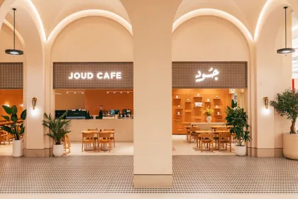 Interior of Joud Coffee, editorial light. Food photography in Dubai by Artur Begel