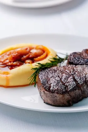 Dish at GAIA, hard flash light. Food photography in Dubai by Artur Begel