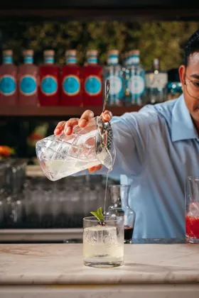 Drink at Isola, editorial light. Food photography in Dubai by Artur Begel