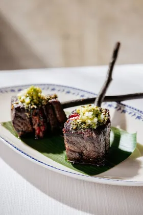 Dish at La Nina, hard flash light. Food photography in Dubai by Artur Begel