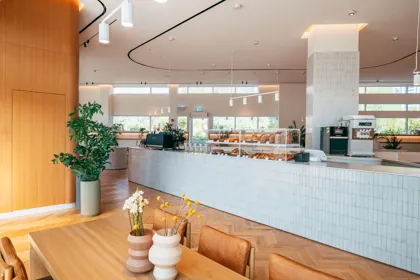 Interior of Joud Coffee, editorial light. Food photography in Dubai by Artur Begel