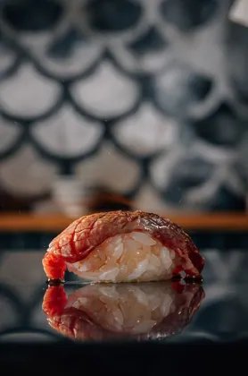 Dish at Gold Fish, hard flash light. Food photography in Dubai by Artur Begel