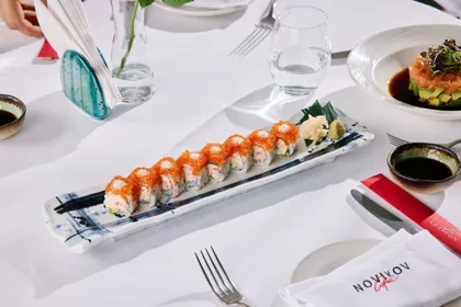 Dish at Novikov, high key light. Food photography in Dubai by Artur Begel