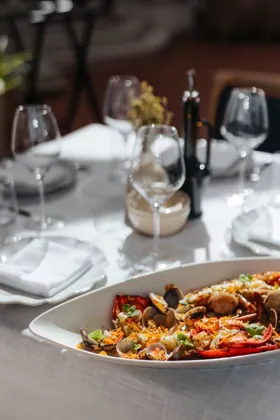 Dish at Sirene by Gaia, editorial light. Food photography in Dubai by Artur Begel