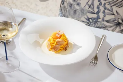 Dish at L'Amo, high key light. Food photography in Dubai by Artur Begel