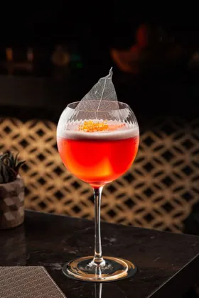 Drink at Attiko, low key light. Food photography in Dubai by Artur Begel