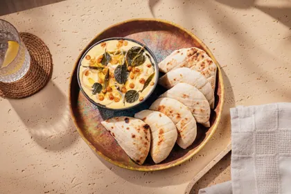 Dish at Ciel Hotel, hard flash light. Food photography in Dubai by Artur Begel