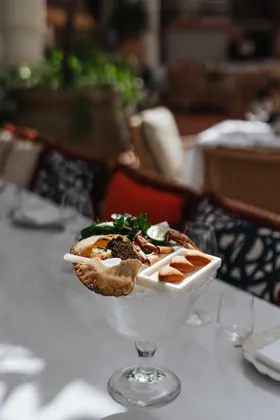 Dish at Sirene by Gaia, editorial light. Food photography in Dubai by Artur Begel