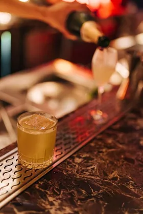 Drink at NYX, editorial light. Food photography in Dubai by Artur Begel
